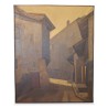 Painting \"Cossonay, old town, 1980\" by Walter Mafli (1915-2017). - Moinat - Painting - Miscellaneous
